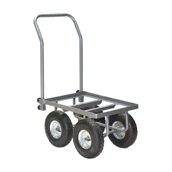 Тележка-платформа для тяжелых условий эксплуатации с 4 колесами для перемещения ящиков с напитками и мебели