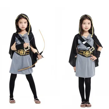 Детский костюм индийской принцессы-охотницы для девочек, детские костюмы охотников-индейцев на Хэллоуин, Карнавальная вечеринка, прикольные наряды