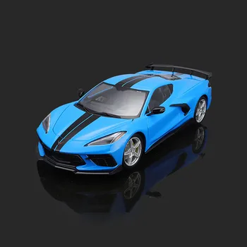 Maisto Масштаб 1:18 Corvette C82020 Синяя Имитация Литья под давлением Из Сплава Модель Автомобиля Металлическое Статическое Украшение Коллекция Дисплей Подарок