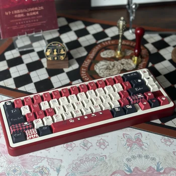 Колпачок для ключей в стиле ретро Alice Design для переключателя Cherry Mx 60 87 96 104 108 Механическая игровая клавиатура Alice Ergo, колпачок для клавиш Cherry Profile PBT