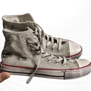 Весенне-осенняя новая парусиновая обувь ручной работы для родителей и детей, удобная обувь для уличных танцев в стиле хип-хоп