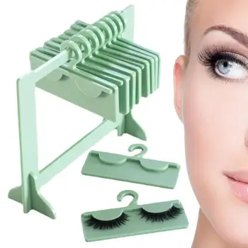 Органайзер для макияжа ресниц Акриловая вешалка для ресниц Подставка для дисплея для наращивания накладных ресниц с 10 прививками Органайзера для вешалок