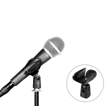 Пластиковый Универсальный Микрофон для портативного микрофона Для подставки для держателя микрофона, зажим для микрофона, Подставка для держателя микрофона