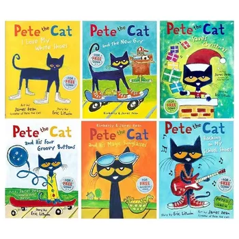 Книжки с картинками о коте Пите для малышей, знаменитые истории, изучающие английские истории, набор детских книг для чтения перед сном, подарки для малышей