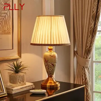 Современная керамическая настольная лампа PLLY с креативным затемнением, настольная лампа с дистанционным управлением для дома, гостиной, прикроватной тумбочки в спальне