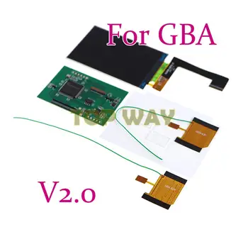1 комплект комплектов для замены ЖК-экрана V2 для Nintend GBA с подсветкой 10 уровней IPS высокой яркости для консоли GBA