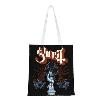 Heavy Metal Ghost Impera Maestro Сумка для покупок с продуктами, женская холщовая сумка для покупок через плечо, сумки большой емкости