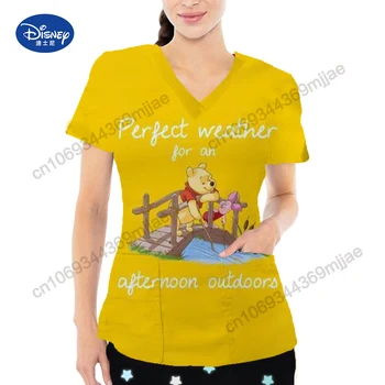 Disney Pocket С V-образным вырезом, Комфортные Женские футболки для Женщин, Женская одежда, Укороченный Топ Y2k, Топы, Цельные Модные Женские блузки 2023 Yk2