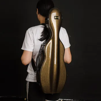Футляр для скрипки CHRISTINA в форме Тыквы из Темного Золота, Водонепроницаемое Стекло, Сталь из Углеродного волокна, Бесплатная доставка, с дополнительной сумкой (VB65)