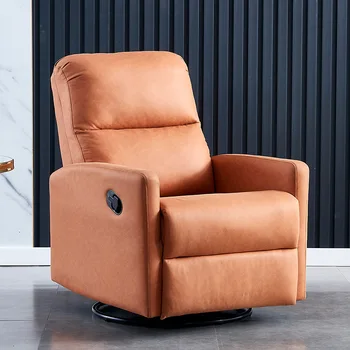 Скандинавское многофункциональное ленивое индивидуальное кресло-диван, вращающееся кресло-качалка для офисной гостиной, откидывающееся тканевое складное кресло для отдыха
