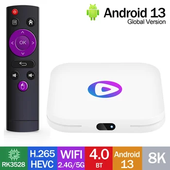 Оригинальный H96 MAX M1 TV Box Android 13,0 RK3528 2 ГБ 16 ГБ 4 ГБ 32 ГБ 64 ГБ 3D BT 2,4 Г/5 Г Wifi 8 К HDR Медиаплеер Телеприставка PK X96Q