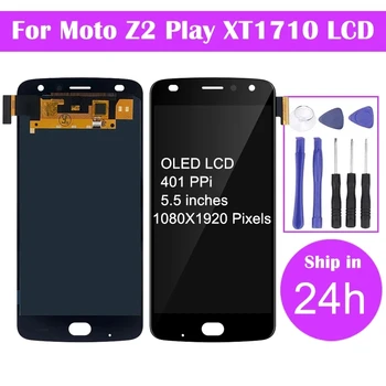 5,5-дюймовый OLED-Дисплей Для Motorola Moto Z2 Play LCD XT1710-02 XT1710-06 XT1710 Замена Сенсорного экрана Дисплея Бесплатная Доставка