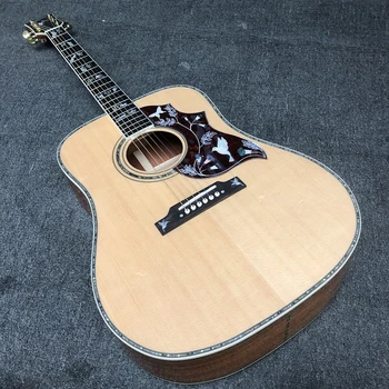 41 дюймовая акустическая гитара dove со вставками flying dove, электроакустическая гитара с корпусом koawood сзади и по бокам