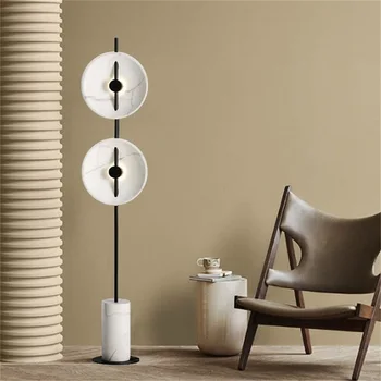 Современный креативный торшер OUFULA LED из белого мрамора для гостиной, спальни, Декоративного освещения