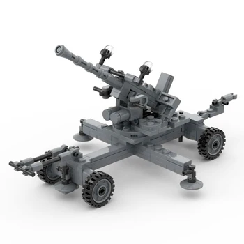 Игрушечное военное оружие Bofors для Второй мировой войны 40-мм Автоматическая пушка M1 Зенитный строительный блок moc Набор кирпичей Игрушка в подарок