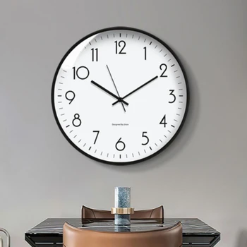 Современные домашние часы, настенные часы для спальни с батарейным питанием, пластиковые часы, круглые, бесшумные, минималистичный декор для дома Relogio De Parede