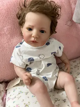 NPK 24-дюймовый Reborn Baby, уже раскрашенная Готовая кукла Кэмерон с реалистичной 3D кожей для укладки волос вручную