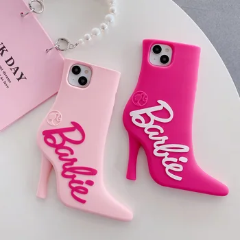 Чехол для телефона Barbie iPhone, силикон на высоких каблуках, защита от падения, Веселая индивидуальность, Креативный, прочный