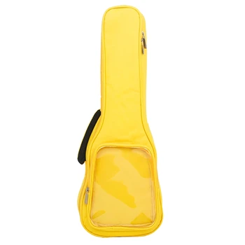 23-дюймовый Прозрачный боковой карман из ткани Оксфорд, сумка для укулеле, Портативный рюкзак для гитары, сумка для гитары