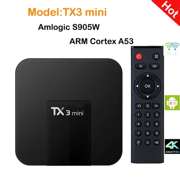 Android 8,1 TX3MINI TV Box Smart TV H2.65 5G P 4K Телеприставка TVBOX Медиаплеер Amlogic S905W 1G 2G 16G Box pk t95