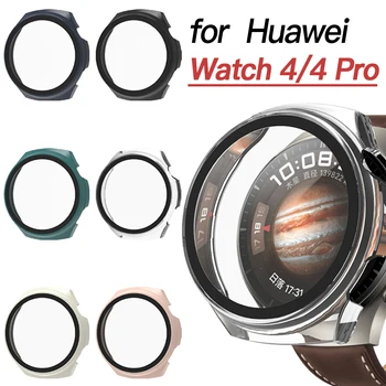 Стекло + Чехол для часов протектор для Huawei Watch 4/4 Pro Accessoroy PC Универсальный Бампер Защитный Чехол Защитная Пленка для Экрана