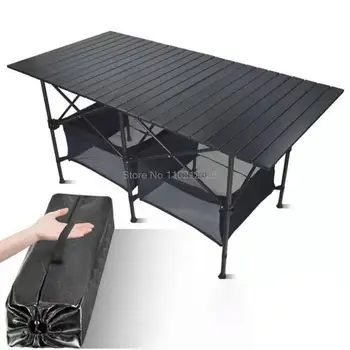 Новый уличный складной стол для кемпинга, стол для барбекю из алюминиевого сплава, стол для пикника, Водонепроницаемый Прочный складной стол