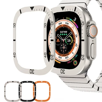 Выдолбленная рамка для Apple Watch 49 мм, устойчивая к защите периферии экрана, без стекла Аксессуары iWatch Ultra 49 мм, металлический выступ