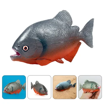 Игрушка Пиранья, Пластиковая имитация рыбы в форме твердой модели, Морская жизнь, Свирепое речное животное, Статика