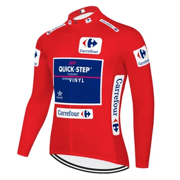 Велосипедная майка France Tour Quick Step 2023 Team Мужская Велосипедная Майка Комплект Осенних топов с длинными рукавами, Велосипедная рубашка, одежда для шоссейных велосипедов