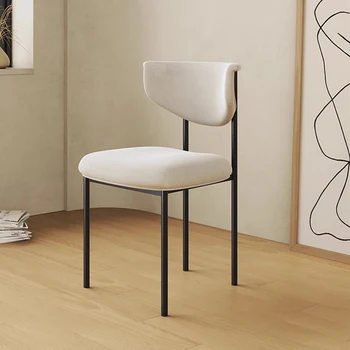 Современный простой Роскошный обеденный стул Кухонный Дизайнерский утюг Художественные Салонные стулья Nordic Creative Cloth Cadeira Мебель для дома WKDC