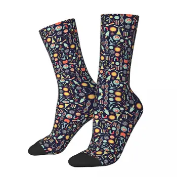 Носки для научных исследований, впитывающие пот чулки Harajuku, всесезонные носки, аксессуары для рождественских подарков унисекс