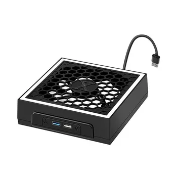 Светодиодный вентилятор охлаждения Cooler 3 передачи с регулируемым напряжением 5 В 2.4A Вентилятор охлаждения игровой консоли 7 режимов освещения Игровые аксессуары для Xbox Series X