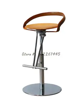 Скандинавский легкий роскошный модный креативный барный стул с вращающейся железной спинкой и высокой ножкой, барный стул, подъемный табурет, современная простота