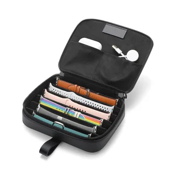 Роскошный футляр-органайзер для ремешка Apple watch, упаковка ремешка, сумка для часов, аксессуары, портативный дорожный органайзер для хранения