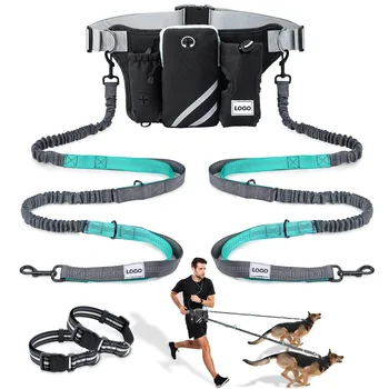 Сумки-поводки для бега без рук, веревка с нейлоновым светоотражающим чехлом, поводки для собак, поводки для бега домашних животных, тренировочный тяговый поводок