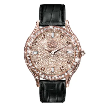 Модные часы с большим циферблатом, женские наручные часы с круглым указателем, кварцевый механизм, трендовые женские часы с атмосферой