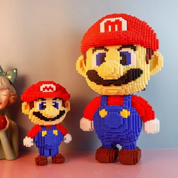 Тандемный детский пазл с мелкими частицами, сборочный блок, совместимая игрушка red Mario для мальчиков и девочек в подарок