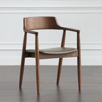 Скандинавское кресло, Современный деревянный дизайн гостиной и офиса, Итальянский подлокотник, Минималистичный шезлонг, Итальянская мебель для дома Stoelen