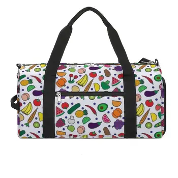 Спортивные сумки для фруктов и овощей, спортивная сумка для вегетарианского образа жизни, большие сумки с графическим рисунком, мужская водонепроницаемая сумка для фитнеса