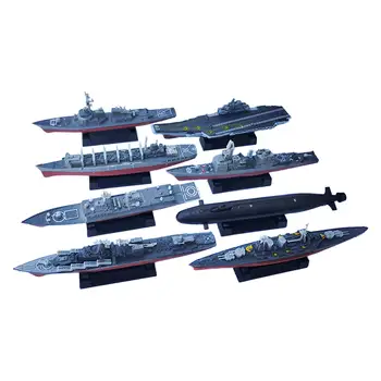 8x Моделей военных кораблей, корабельных комплектов, самолетов, игрушек, коллекция подводных лодок, развивающие игрушки, 4D пазлы, модель корабля для девочек, взрослых, мальчиков