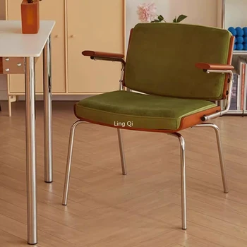 Металлический садовый стул для гостиной Nordic Modern Pads Сверхлегкие пляжные стулья для банкета Бесплатная доставка Sillas Silla Plegable Furniture