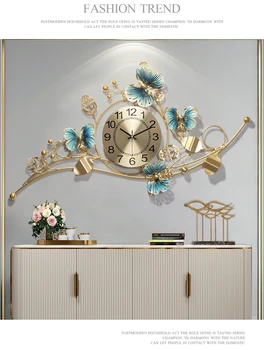 Художественные Большие Настенные Часы Роскошные Металлические Бесшумные Геометрические Настенные Часы Современного Дизайна В Гостиной Nordic Horloge Home Decor Wall