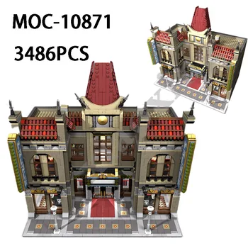 Классический китайский фильм City MOC-10871 Модульное здание 3486 шт. Подходит для 10232 Улучшенных Строительных блоков Palace Movie City