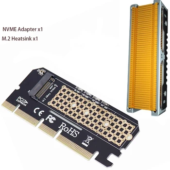 Адаптер M2 NVMe SSD NGFF Для PCIE 4.0 X4 M Key PCI Express M.2 Конвертер NVME SSD M2 Riser с Медным Радиатором