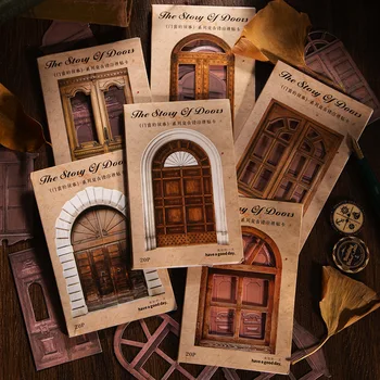 20 шт. /пакет, винтажный полый материал для дверей и окон, открытка из серии 