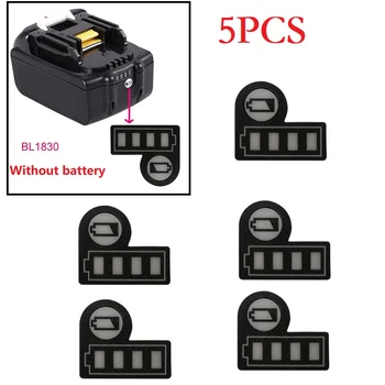 5шт светодиодных наклеек для ключей со светодиодной подсветкой Для литиевой батареи 18 В 14,4 В BL1830 BL1430 Бумажные наклейки с литиевой батареей 22x19 мм 22x19 мм