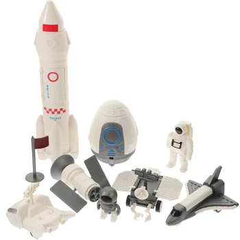 Детские игрушки Аэрокосмический пластиковый аксессуар для детей-астронавтов Модель ракеты Познание