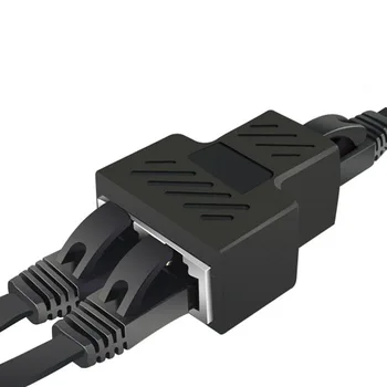 1-2 Способа подключения к локальной сети Ethernet Сетевой кабель RJ45 с разъемом-розеткой, двойной разъем, переходные порты, соединитель для док-станций для ноутбуков