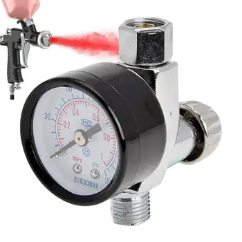 Регулятор клапанов воздушного компрессора Регулятор с манометром для системы подачи сжатого воздуха Герметичные и точные клапаны регулировки подачи воздуха