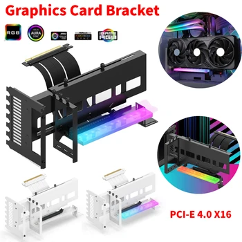 Вертикальный Кронштейн Для Крепления Видеокарты RGB Light с поддержкой Кабеля-Адаптера PCI-E 4.0 X16 5V 3PIN ARGB Компьютерные Аксессуары